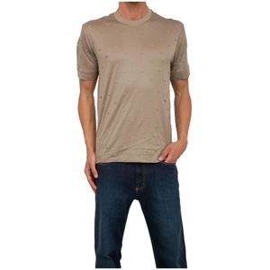 Emporio Armani, Heren, Tops, Beige, Maat: 2XL Katoen,