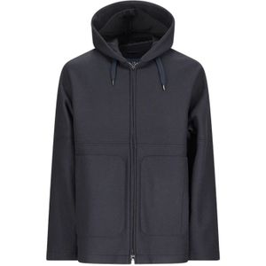 Herno, Heren, Jassen, Blauw, Maat: M Wol,