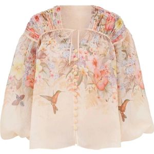 Zimmermann, Dames, Blouses & Shirts, Veelkleurig, Maat: M Linnen,