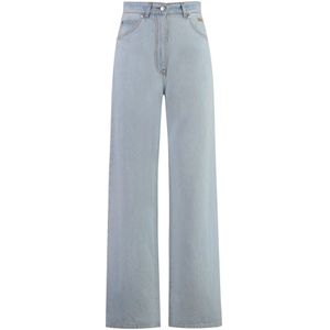 Msgm, Dames, Jeans, Blauw, Maat: M Katoen,