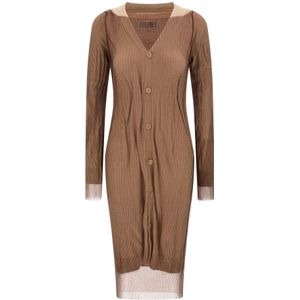 MM6 Maison Margiela, Dames, Jurken, Beige, Maat: M Wol,