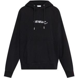 Off White, Heren, Sweatshirts & Hoodies, Zwart, Maat: L Katoen,