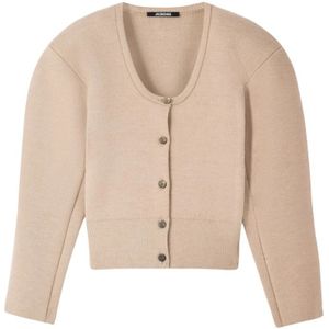 Jacquemus, Dames, Truien, Beige, Maat: S Wol,