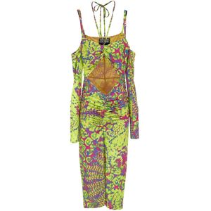 Versace Jeans Couture, Dames, Jurken, Veelkleurig, Maat: 2XS