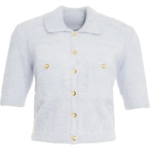 Elisabetta Franchi, Dames, Truien, Blauw, Maat: M