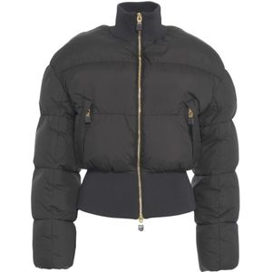 Elisabetta Franchi, Dames, Jassen, Zwart, Maat: L Poliester,