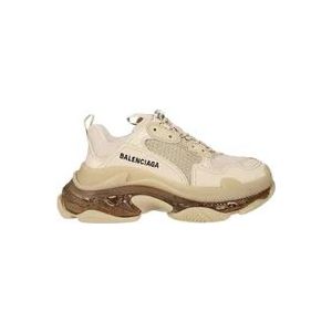 Balenciaga Triple S Clear Sole Sneakers , Beige , Dames , Maat: 40 EU