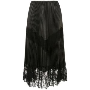 Valentino, Dames, Rokken, Zwart, Maat: XS Leer,