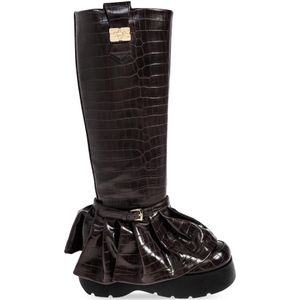 Ganni, Dames, Schoenen, Bruin, Maat: 36 EU Leer,