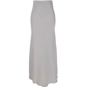 Plain, Dames, Rokken, Grijs, Maat: XS Satijn,
