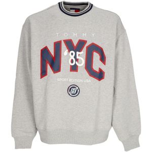 Tommy Hilfiger, Heren, Sweatshirts & Hoodies, Grijs, Maat: S Katoen,