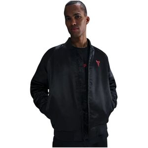 Nike, Heren, Jassen, Zwart, Maat: M Leer,