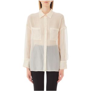 Liu Jo, Dames, Blouses & Shirts, Beige, Maat: S