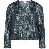 Vera Mont - Pailletten Blouson Jas - Grijs - Dames