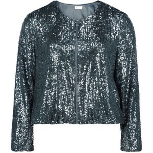 Vera Mont - Pailletten Blouson Jas - Grijs - Dames