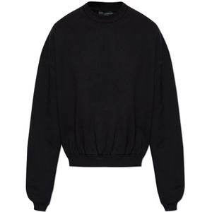 Dolce & Gabbana, Heren, Sweatshirts & Hoodies, Zwart, Maat: S Katoen,