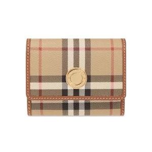 Burberry Geruite portemonnee , Beige , Dames , Maat: ONE Size