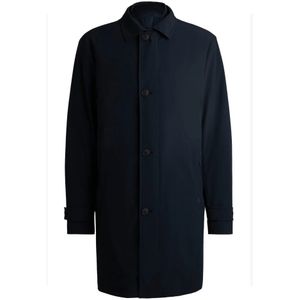 Hugo, Heren, Mantels, Blauw, Maat: M Polyamide,