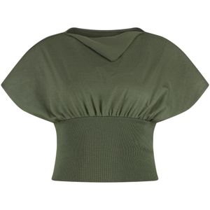 Rick Owens, Dames, Blouses & Shirts, Groen, Maat: XS Katoen,