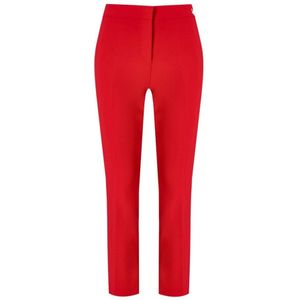 Elisabetta Franchi, Dames, Broeken, Rood, Maat: M Poliester,