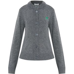 Ganni, Dames, Truien, Grijs, Maat: XS Wol,