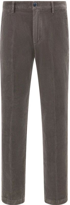 Boggi Milano - Corduroy Stretchbroek - Grijs - Slim Fit