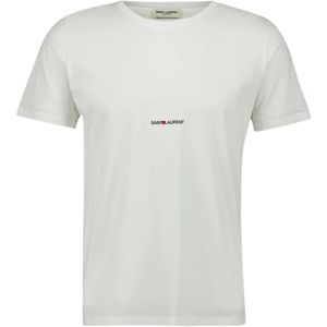 Saint Laurent, Heren, Tops, Wit, Maat: L Katoen,