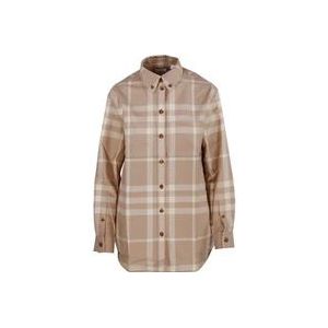 Burberry Ivanna CHK Overhemd , Brown , Dames , Maat: XS