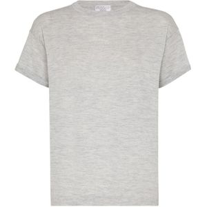 Brunello Cucinelli, Dames, Tops, Grijs, Maat: S Zijde,