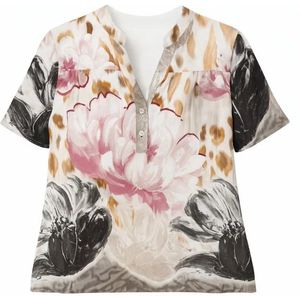 2-Biz, Dames, Blouses & Shirts, Veelkleurig, Maat: L Viscose,