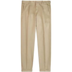 Fay, Heren, Broeken, Beige, Maat: W33 Katoen,