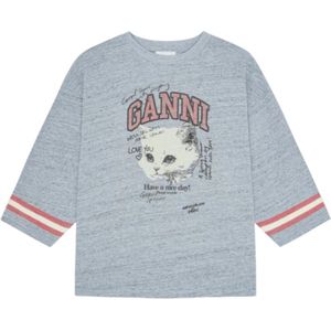 Ganni, Dames, Tops, Grijs, Maat: S/M Katoen,