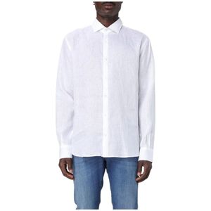 Brooksfield, Heren, Overhemden, Wit, Maat: 4XL Linnen,