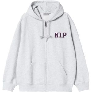 Carhartt WIP - Mini WIP Zip Hoodie - Grijs - Losse Pasvorm - Geborsteld Fleece