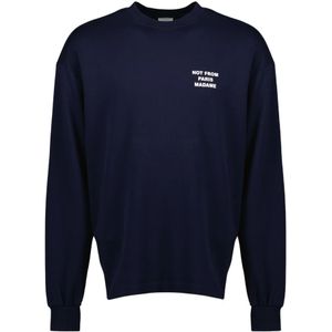 Drole de Monsieur, Heren, Tops, Blauw, Maat: S Katoen,