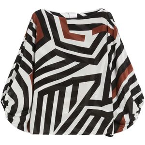 Max Mara, Dames, Blouses & Shirts, Veelkleurig, Maat: S/M Zijde,