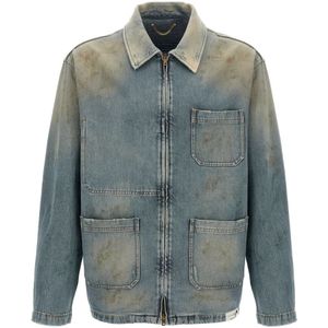 Golden Goose, Heren, Jassen, Blauw, Maat: XL Denim,