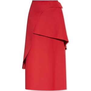 Tory Burch, Dames, Rokken, Rood, Maat: XS Poliester,