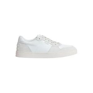 Tod's Witte Leren en Suède Sneakers , White , Heren , Maat: 44 EU