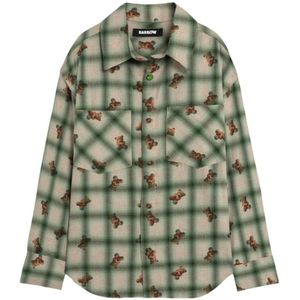 Barrow, Heren, Overhemden, Groen, Maat: L Flanel,