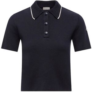 Moncler, Dames, Tops, Blauw, Maat: XL Katoen,