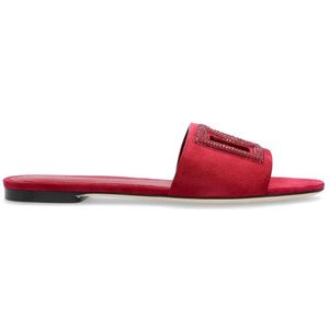 Dolce & Gabbana, Dames, Schoenen, Rood, Maat: 35 EU Leer,