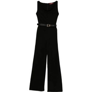 Max Mara Studio, Dames, Jumpsuits & Playsuits, Zwart, Maat: S Viscose,
