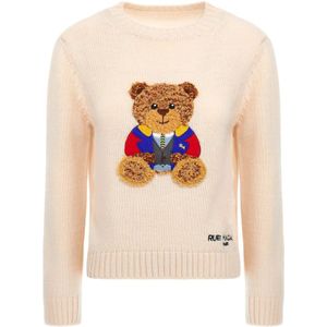 Rue Madam, Dames, Truien, Wit, Maat: L Wol,