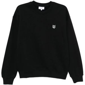 Maison Kitsuné, Heren, Sweatshirts & Hoodies, Zwart, Maat: L