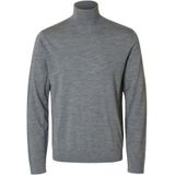 Selected Homme - Slhtray LS Knit - Coltrui - Grijs - Merinowol