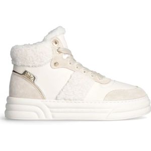 Liu Jo - Sneakers - Beige - Metalen Effect Logo - 4 cm Hoge Platformzool