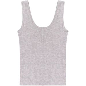 Brunello Cucinelli, Dames, Tops, Grijs, Maat: S Wol,