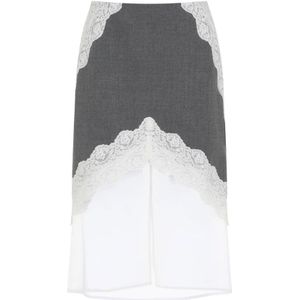 Jil Sander, Dames, Rokken, Grijs, Maat: XS Wol,