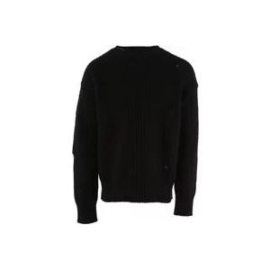 Dsquared2 Zwarte wollen trui voor heren , Black , Heren , Maat: M